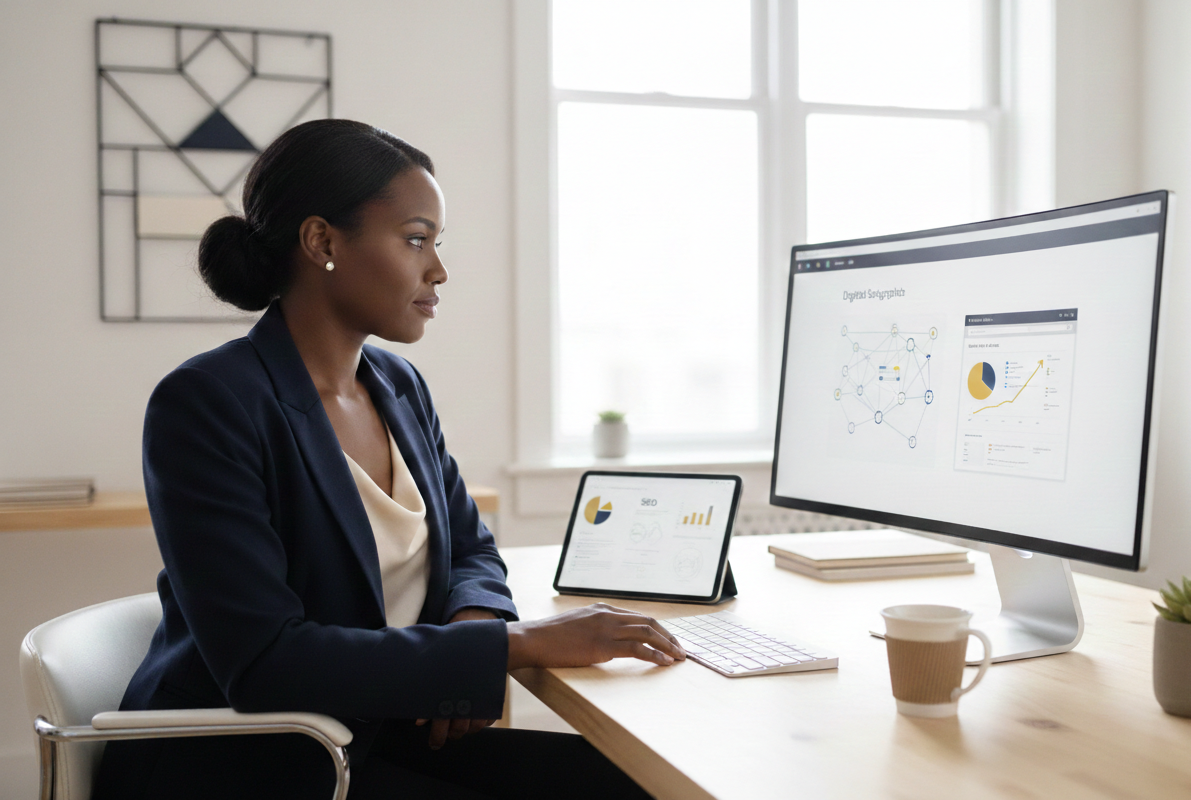 Team working on software development